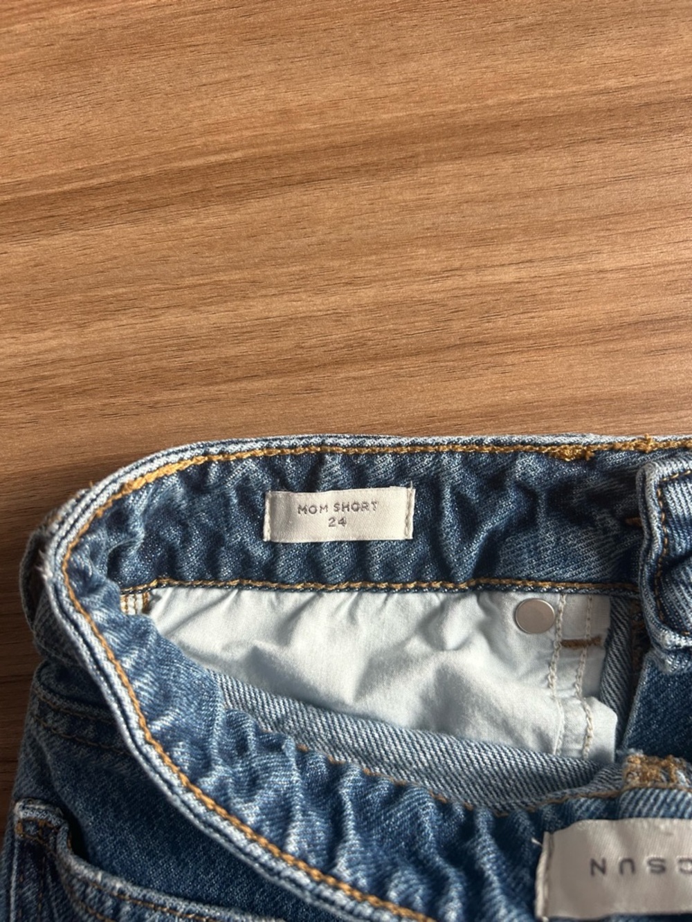 Pacsun Dark Indigo Denim Mom Shorts - Picture 3 of 5